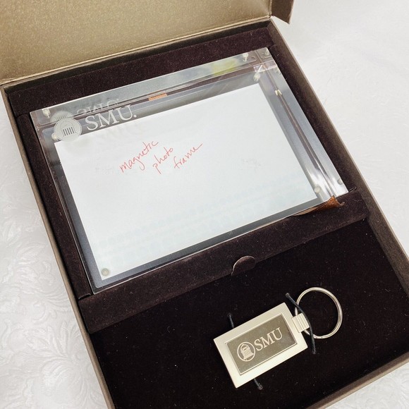 SMU Lucite Picture Frame and Keychain Gift Set - Picture 2 of 7